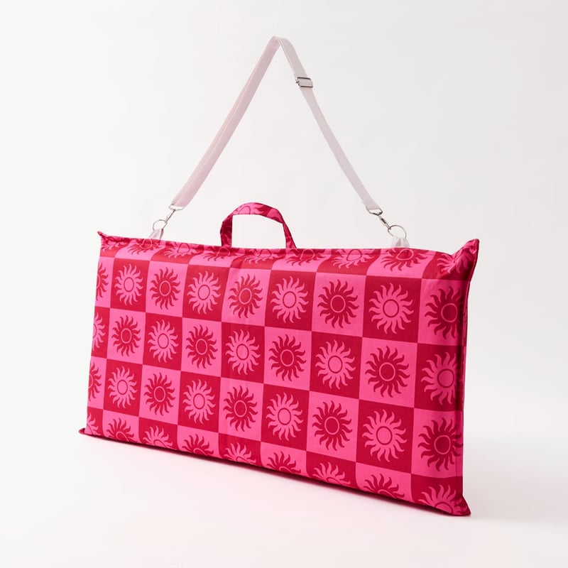 Sundown Pink Padded Canvas Beach Chair