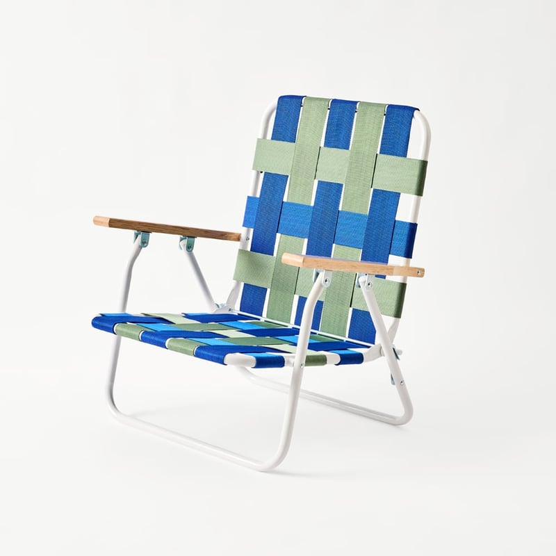 Whitehaven Blue Woven Strap Beach Chair