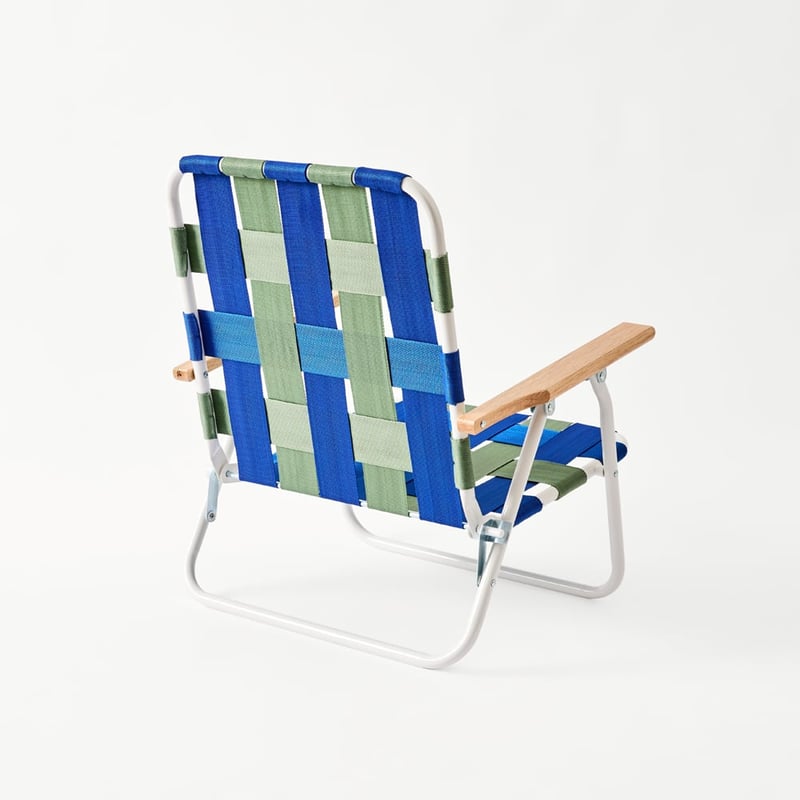 Whitehaven Blue Woven Strap Beach Chair