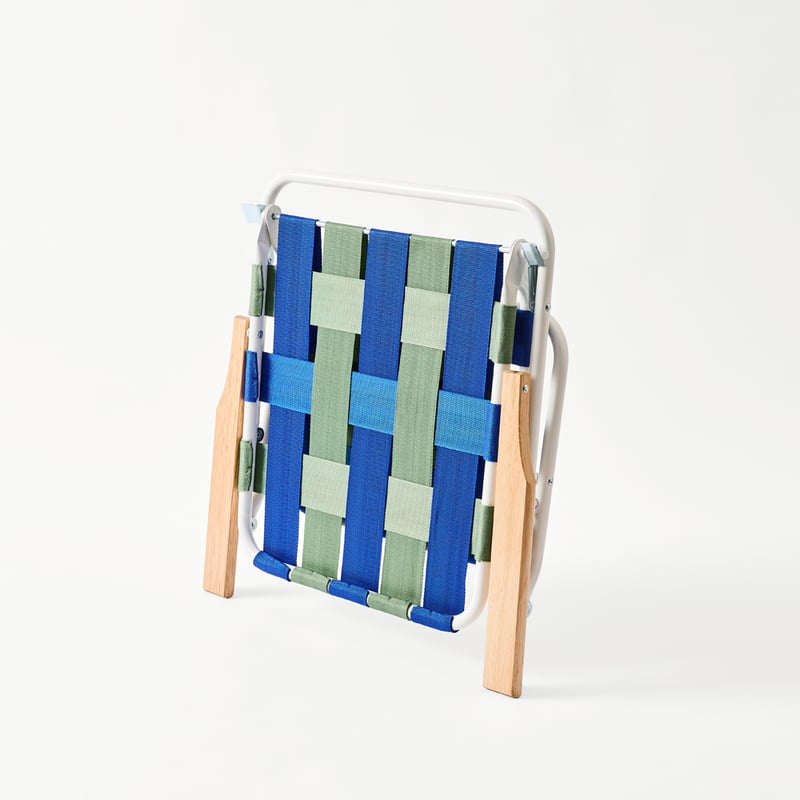 Whitehaven Blue Woven Strap Beach Chair