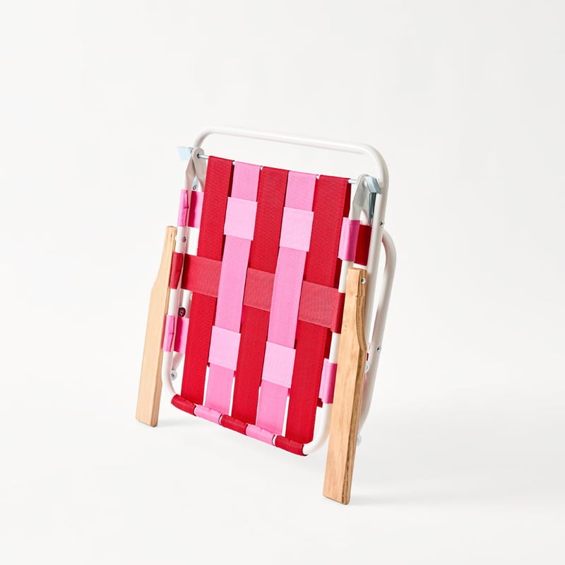 Whitehaven Pink Woven Strap Beach Chair