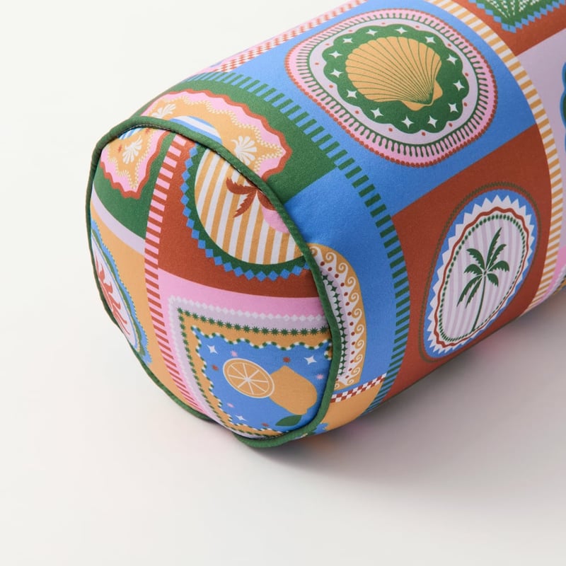 Byron Blue Cylinder Beach Pillow