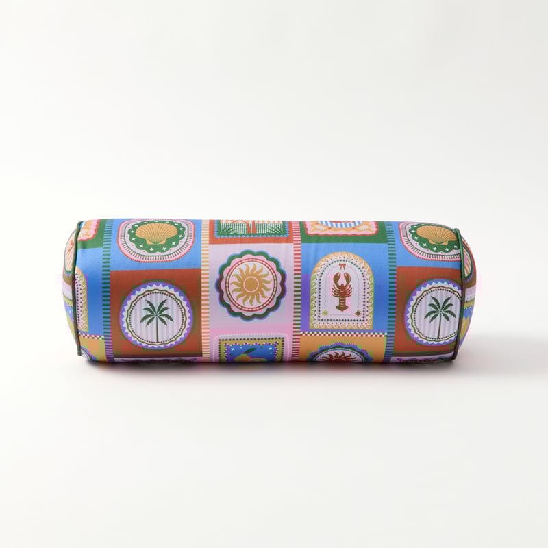 Byron Blue Cylinder Beach Pillow