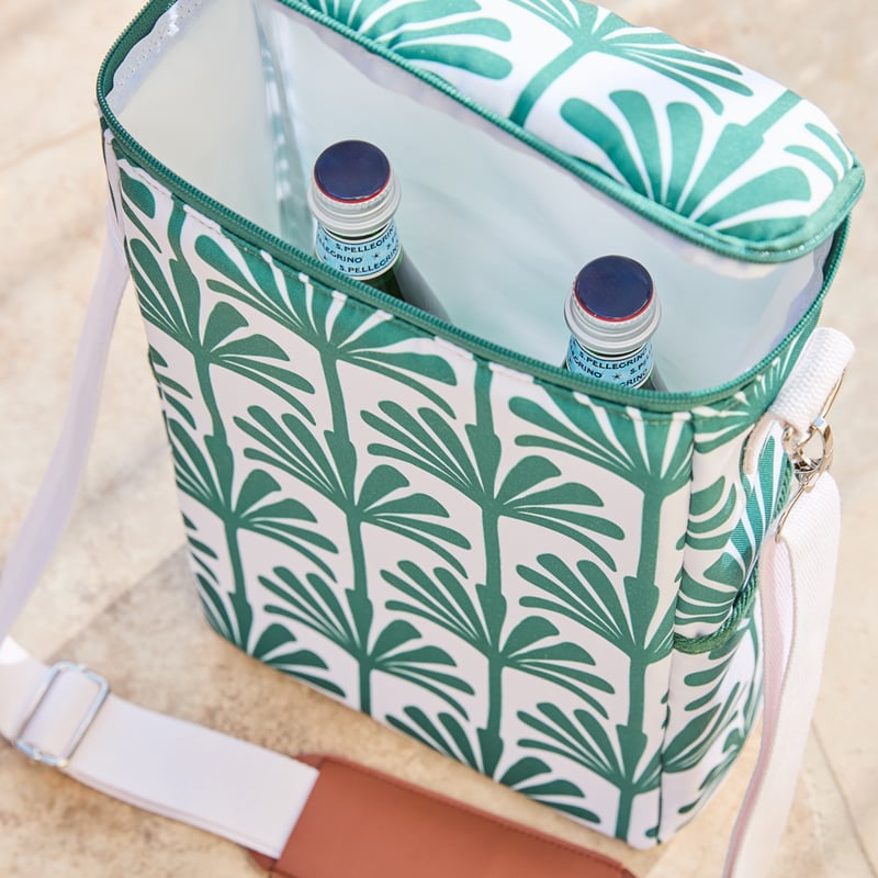 Green Palm Wine Cooler Bag