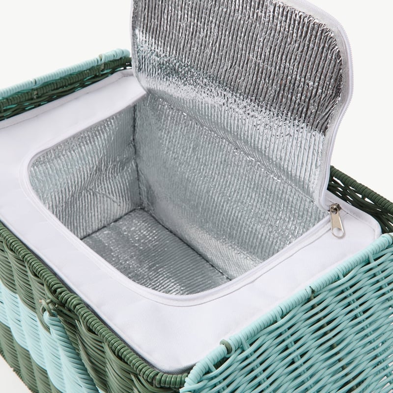 Eden Blue & Green Picnic Basket