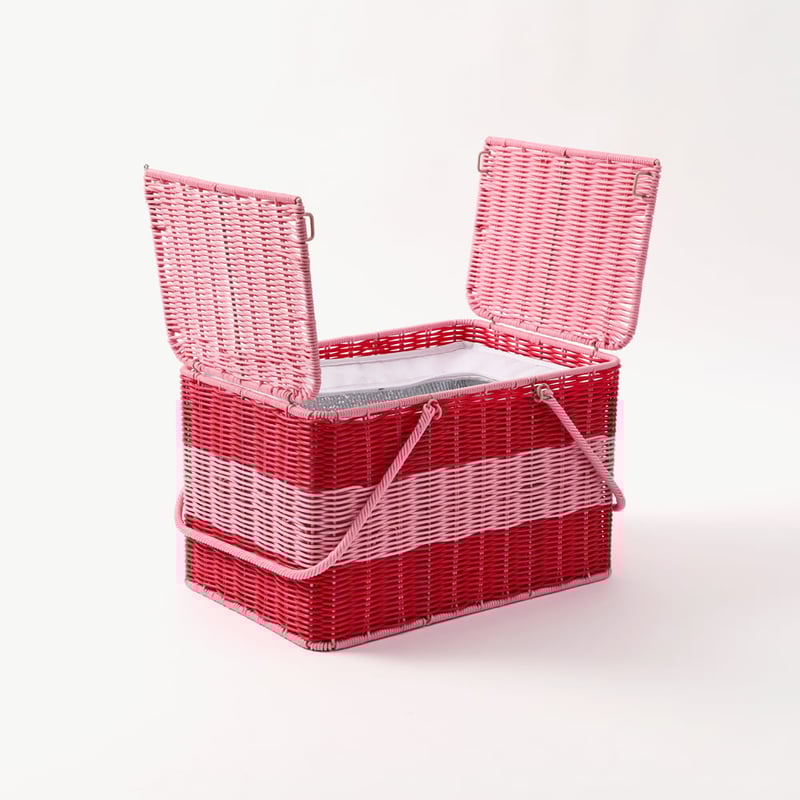 Eden Pink & Red Picnic Basket
