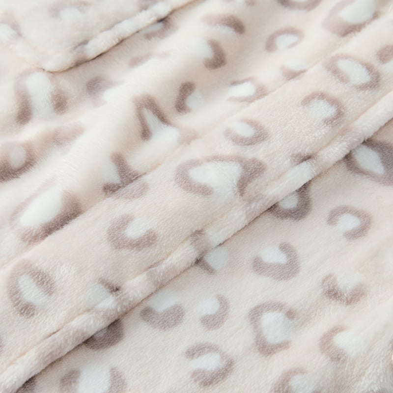 Printed Natural Leopard Ultra Soft Robe