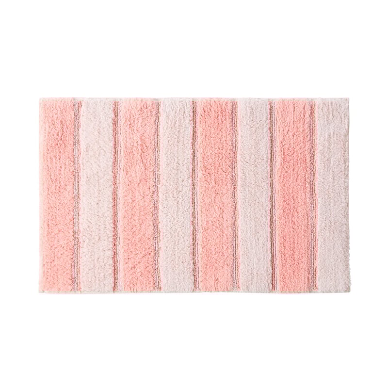 Bethany Stripe Coral Bath Mat