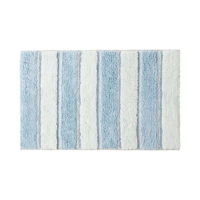 Bethany Stripe Sky Blue Bath Mat