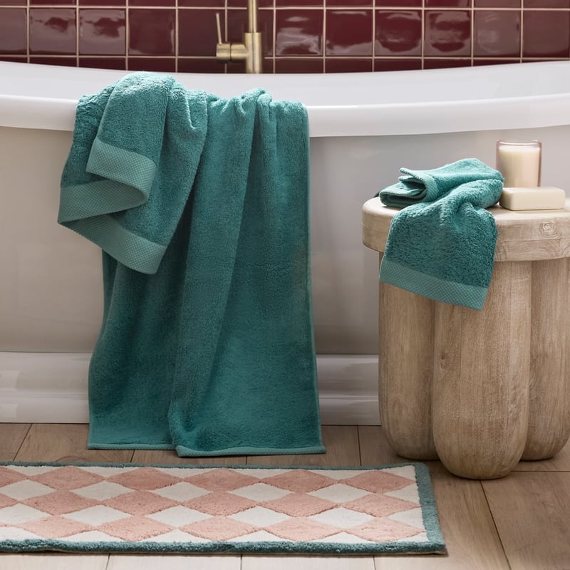 Navara Teal Cotton Bamboo Towel Range