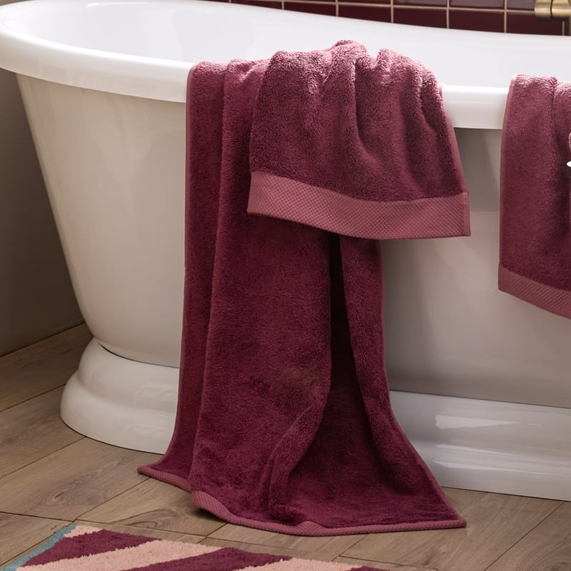 Navara Wine Cotton Bamboo Towel Range
