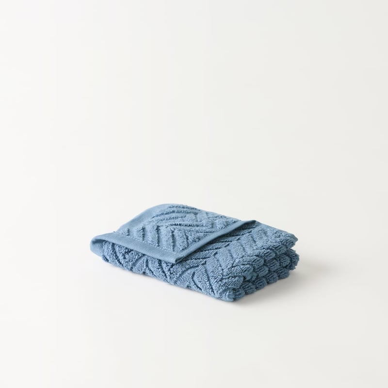 Mimosa Harbour Blue Textured Towel Range