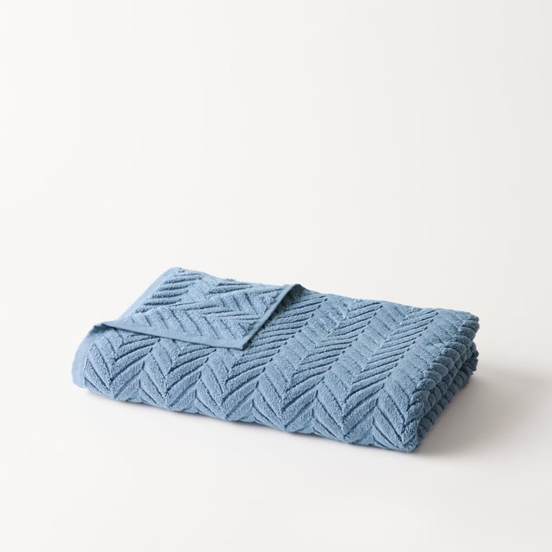 Mimosa Harbour Blue Textured Towel Range