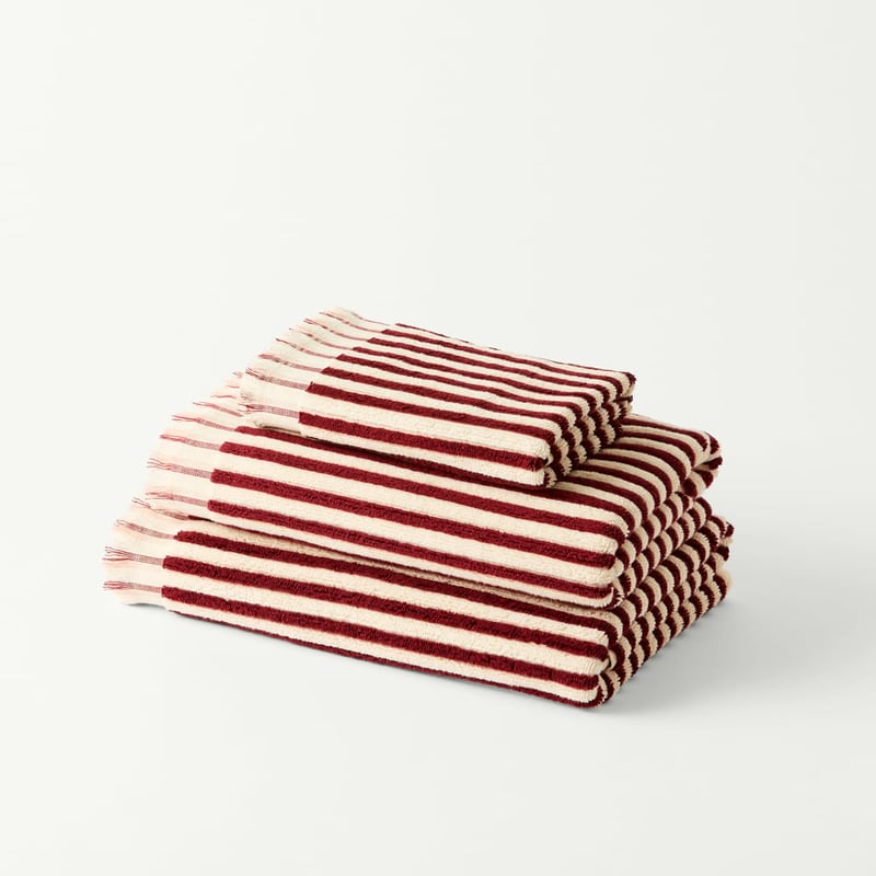 European Sophia Cabernet & Misty Rose Turkish Cotton Towel Range