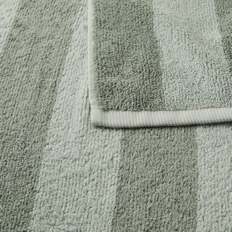 Block Stripe Seafoam Stripe Towel Range