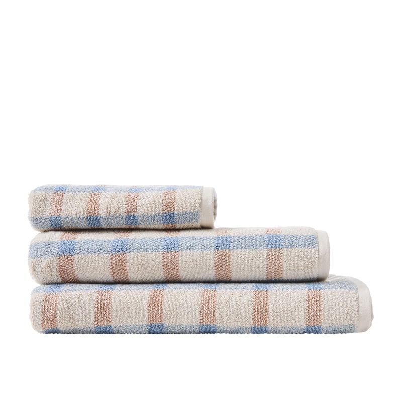 Cottage Check Beach & Bran Towel Range
