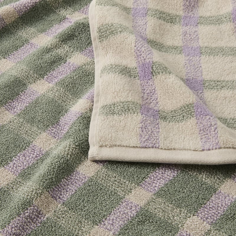 Cottage Check Beach & Seafoam Towel Range