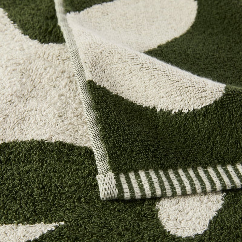 Livia Spinach & Beach Reversible Floral Towel Range