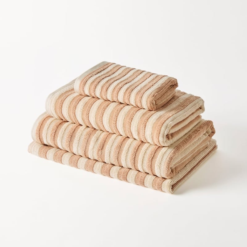 Greenwich Natural Stripe Towel Range