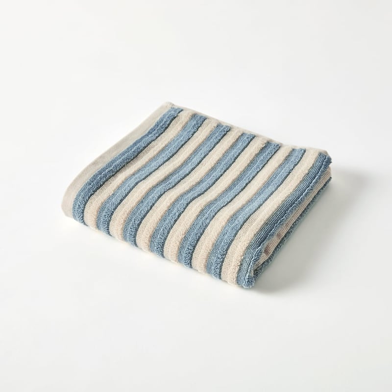 Greenwich Sea Blue Stripe Towel Range