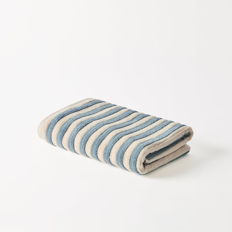 Greenwich Sea Blue Stripe Towel Range