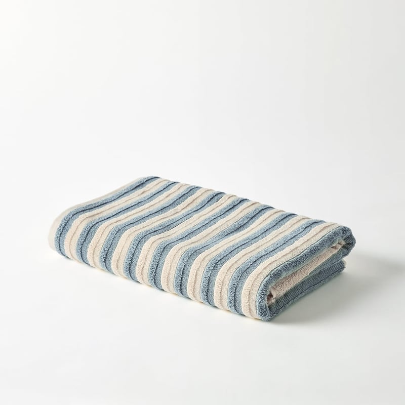 Greenwich Sea Blue Stripe Towel Range