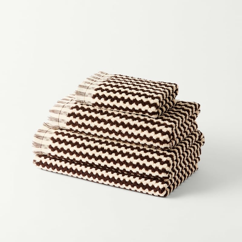 European Lola Chocolate & Natural Turkish Cotton Towel Range