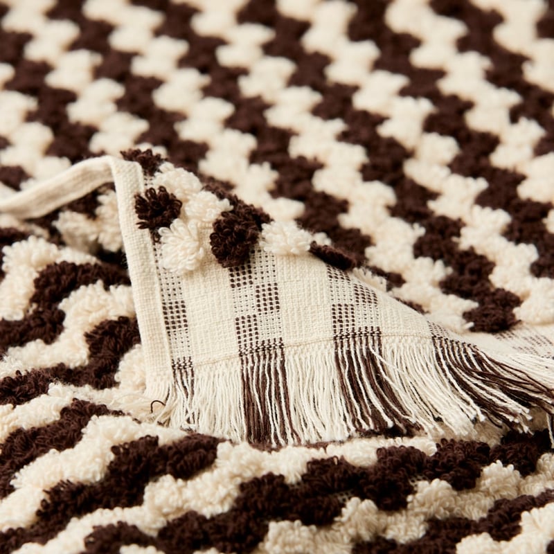 European Lola Chocolate & Natural Turkish Cotton Towel Range