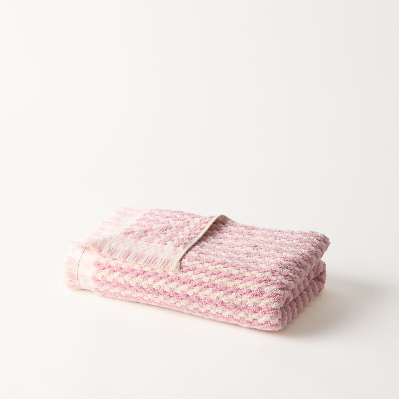 European Lola Pink Blossom & Natural Turkish Cotton Towel Range