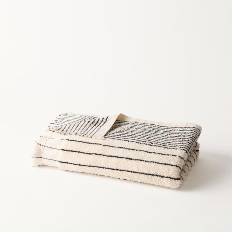 European Gabriella Natural & Black Turkish Cotton Towel Range