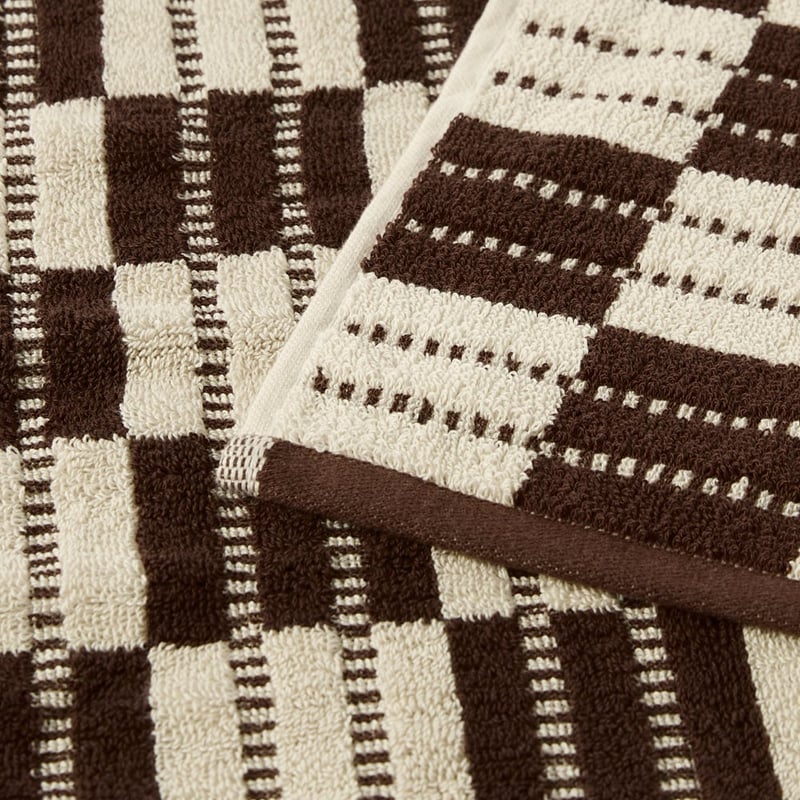 Hamilton Check Chocolate & Natural Towel Range