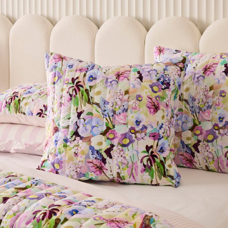 Jade Fisher Garden By The Sea Lilac Quilted Coverlet Separates
