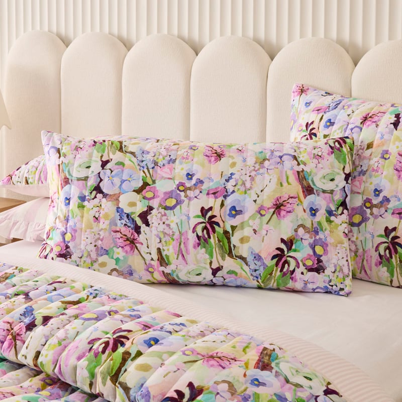 Jade Fisher Garden By The Sea Lilac Quilted Coverlet Separates