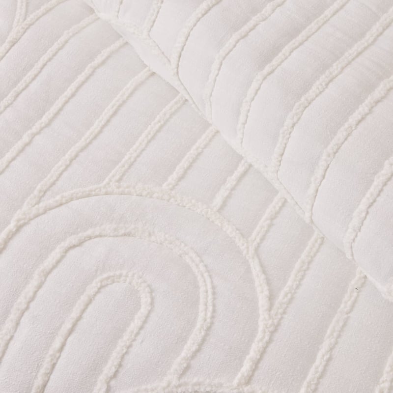 Archie White Tufted Quilted Coverlet Separates