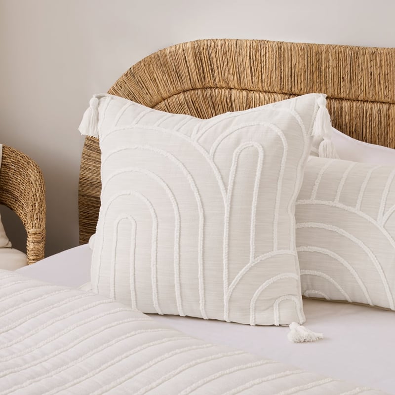 Archie White Tufted Quilted Coverlet Separates