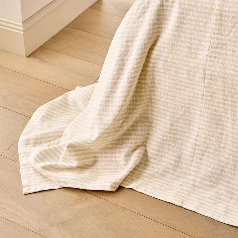 Noa Natural & White Stripe Bedcover Separates