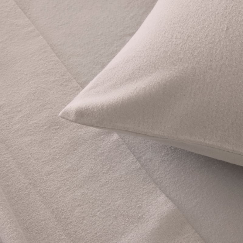 Flannelette Plain Dye Silver Sheet Set