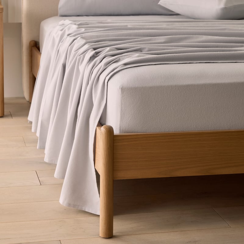 Flannelette Plain Dye Silver Sheet Set
