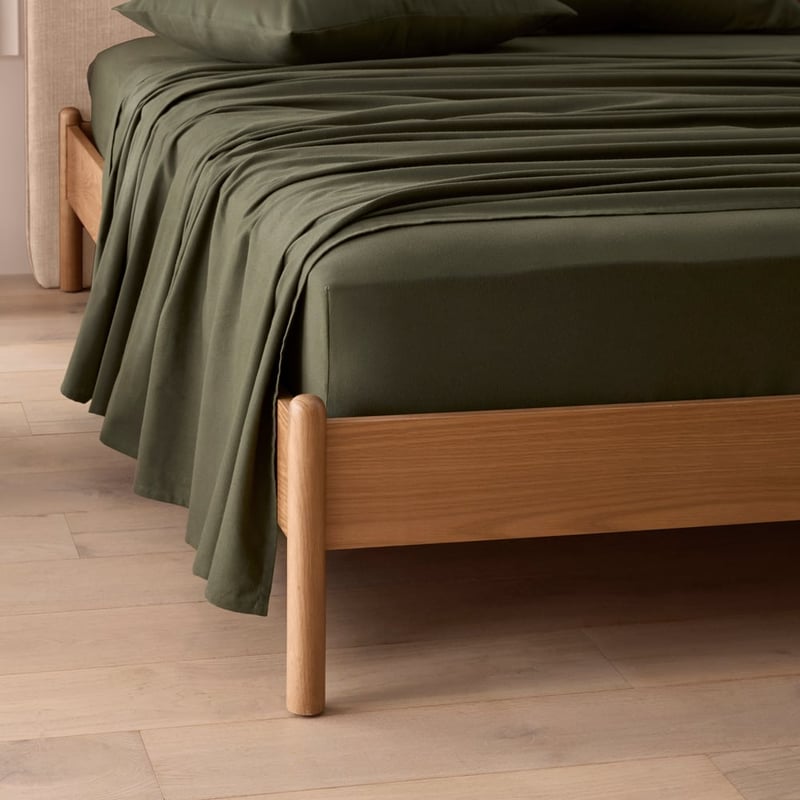 Flannelette Plain Dye Thyme Sheet Set