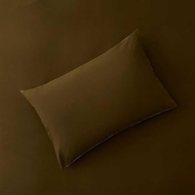 Olsen Natural & Moss Linen Cotton Quilt Cover Set