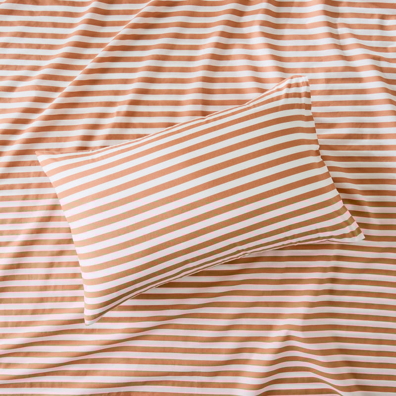 Printed Percale Cork & Natural Sheet Set