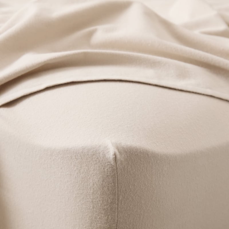 Flannelette Plain Dye Natural Sheet Set