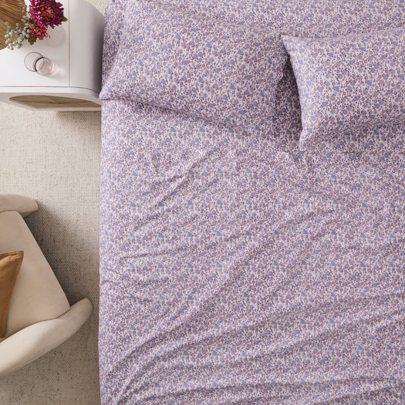 Flannelette Ida Floral Printed Sheet Set
