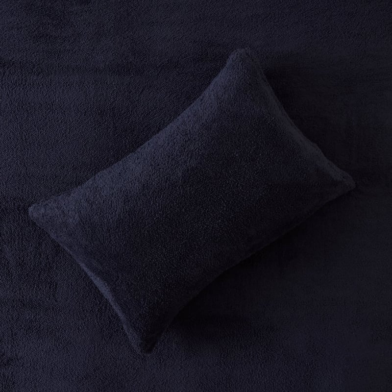 Sherpa Navy Quilt Cover Set