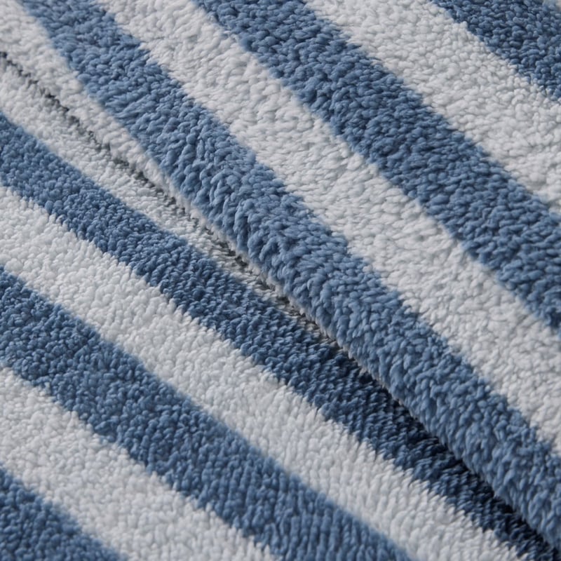 Sherpa Printed Blue Stripe Quilt Cover Set