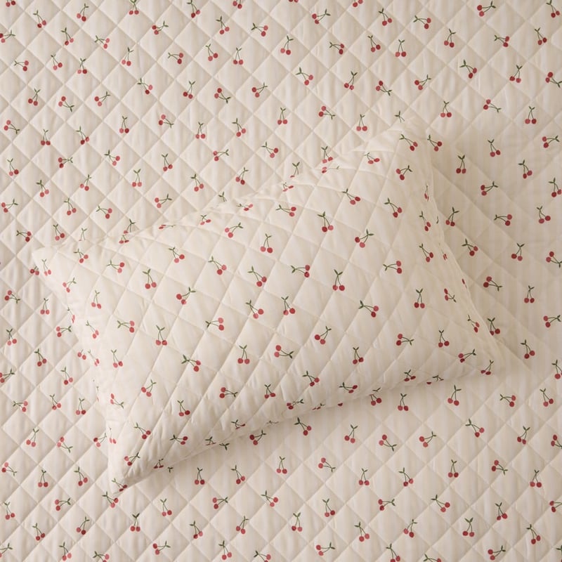 Cherries Quilted Quilt Cover Set
