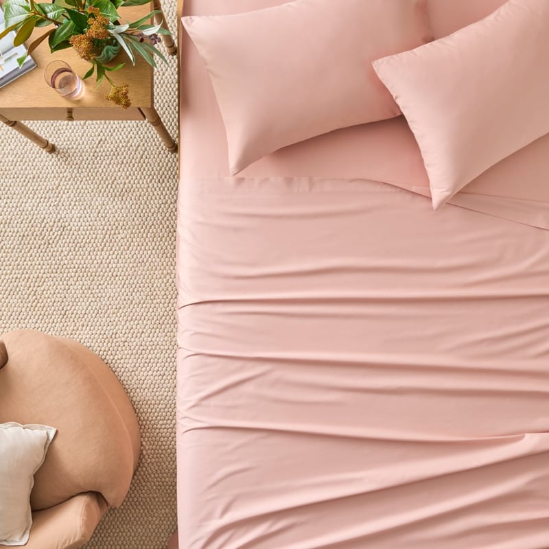 Cotton Sateen Nude Pink Sheet Separates