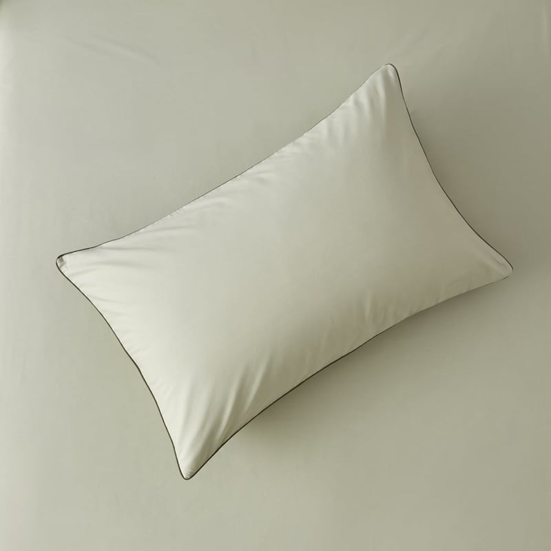 Piped Cotton Green & Forest Sheet Set