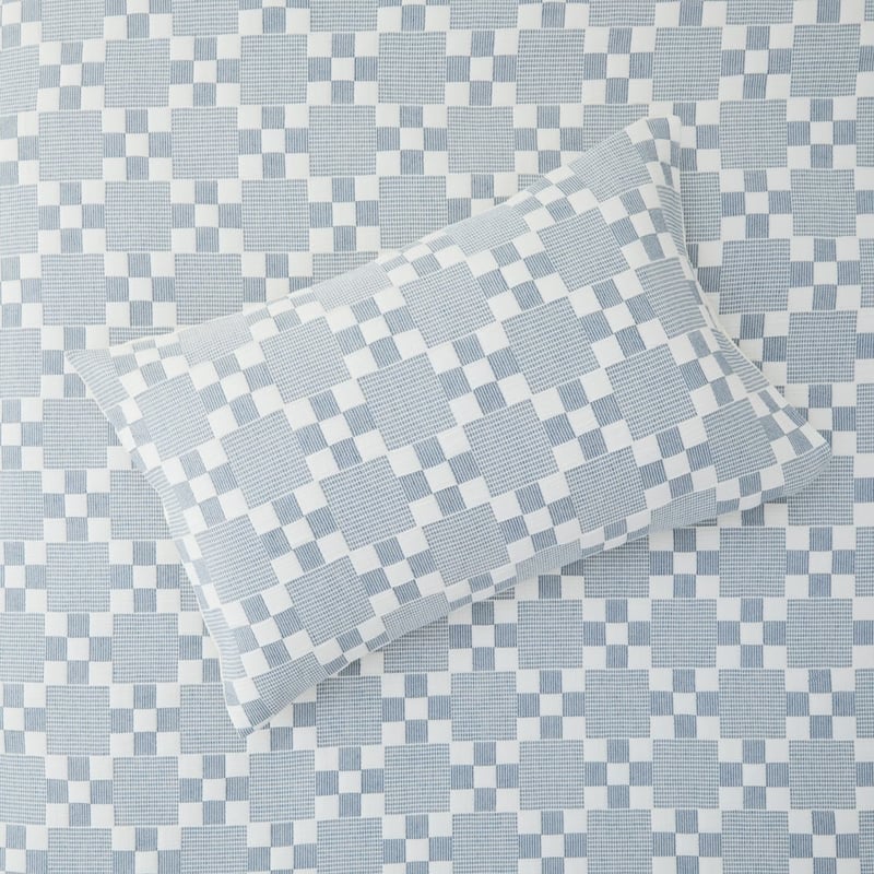 Harry Denim Check Jacquard Quilt Cover Set