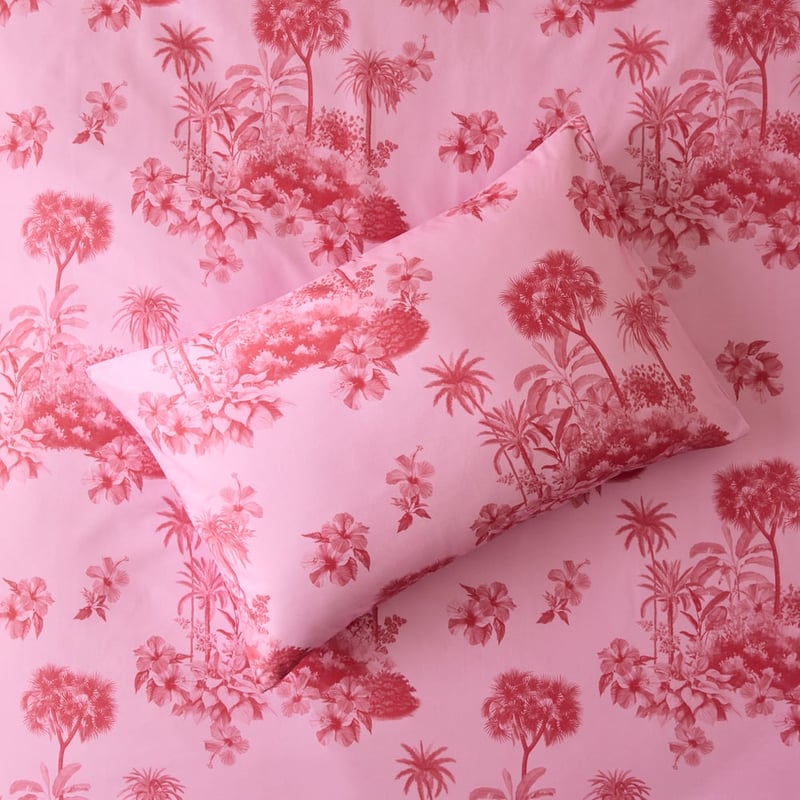 Hibiscus Pink Quilt Cover Set